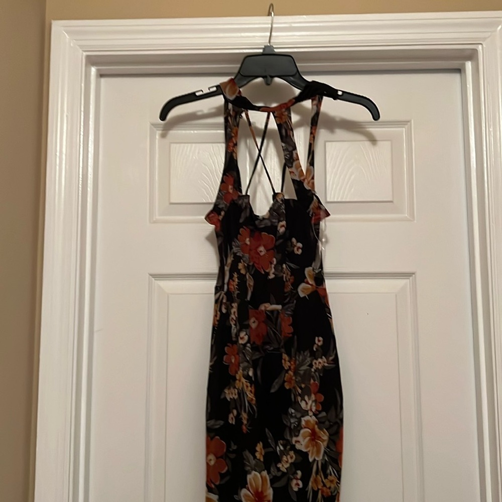 Mini dress with floral